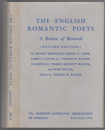 9780877549765: The English Romantic Poets (Critical Cosmos)