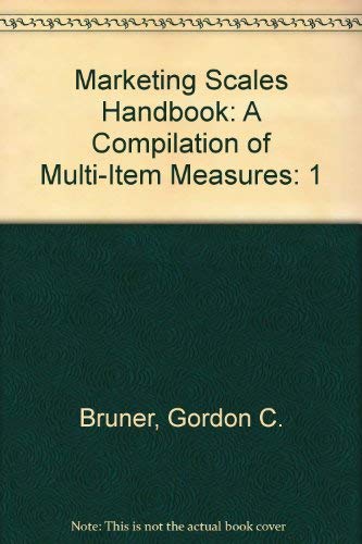 Imagen de archivo de Marketing Scales Handbook: A Compilation of Multi-Item Measures a la venta por HPB-Red