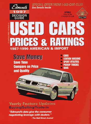 Imagen de archivo de Edmund's Used Cars Prices & Ratings: 1987-1996 American & Import a la venta por 2Vbooks