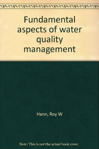 Imagen de archivo de Fundamental aspects of water quality management a la venta por Zubal-Books, Since 1961