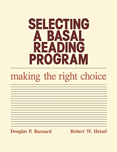 Stock image for Selecting a Basal Reading Program Format: Paperback for sale by INDOO