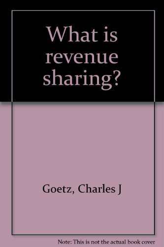 Imagen de archivo de What Is Revenue Sharing? a la venta por Better World Books