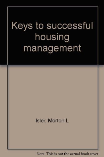 Beispielbild fr Keys to successful housing management zum Verkauf von ThriftBooks-Dallas