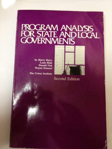 9780877664093: Program Analysis for State and Local Governments