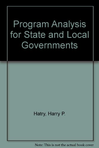 9780877664109: Program Analysis for State and Local Governments
