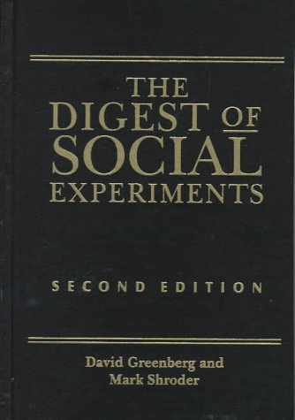 Beispielbild fr Digest of Social Experiments zum Verkauf von Better World Books