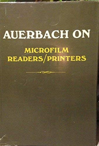 Stock image for Auerbach on Microfilm Readers/Printers for sale by BookDepart