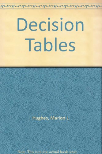 Beispielbild fr Decision tables, zum Verkauf von Basement Seller 101