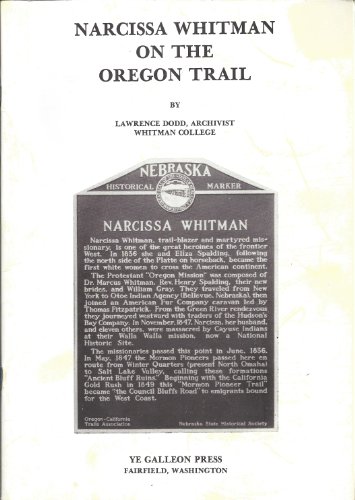 Imagen de archivo de Narcissa Whitman on the Oregon Trail a la venta por Lexington Books Inc