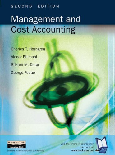 Management and Cost Accounting (9780877788454) by Horngren