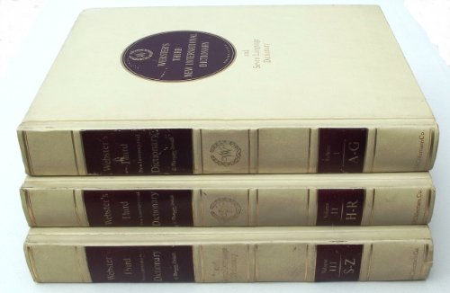 Beispielbild fr Webster's Third New International Dictionary zum Verkauf von Redux Books
