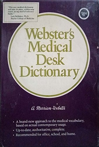 9780877790259: Webster's Medical Desk Dictionary/No. 25