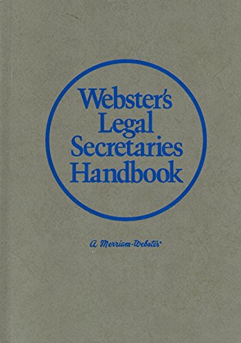 Stock image for Webster's Legal Secretaries Handbook for sale by Better World Books