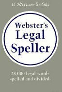 Beispielbild fr Legal Speller zum Verkauf von Better World Books: West