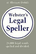 9780877790389: Webster's Legal Speller
