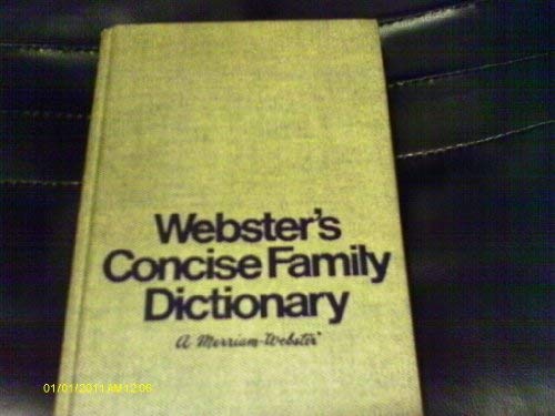 Beispielbild fr Webster's Concise Family Dictionary zum Verkauf von gigabooks