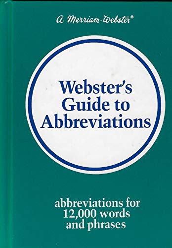 9780877790723: Webster's Guide to Abbreviations
