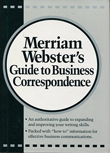 Imagen de archivo de Merriam-Webster's Guide to Business Correspondence a la venta por Once Upon A Time Books