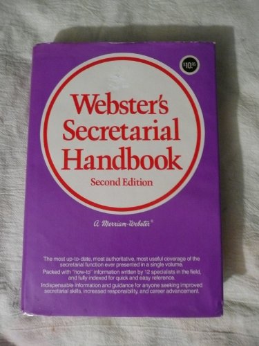 Imagen de archivo de Webster's secretarial handbook a la venta por Wonder Book