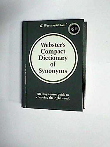 Beispielbild fr Webster's Compact Dictionary of Synonyms zum Verkauf von Better World Books