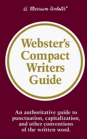 Beispielbild fr Webster's Compact Writer's Guide zum Verkauf von Better World Books