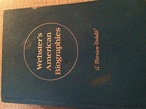 9780877792536: Webster's American Biographies