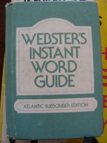 Imagen de archivo de Websters Instant Word Guide a la venta por Your Online Bookstore