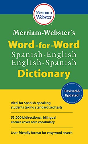Beispielbild fr Merriam-Webster's Word-for-Word Spanish-English Dictionary, New Edition, 2021 Copyright, Mass-Market Paperback (Multilingual, English and Spanish Edition) zum Verkauf von BooksRun