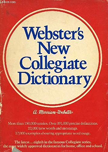 9780877793496: Webster's New Collegiate Dictionary (Indexed)