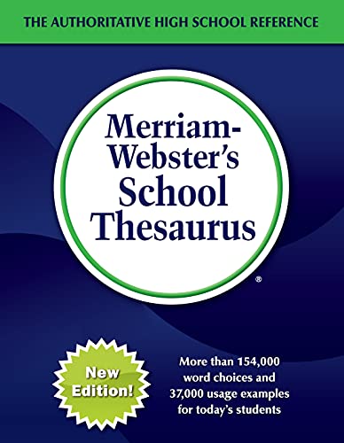 Imagen de archivo de Merriam-Websters School Thesaurus - High School Thesaurus, Perfect for SAT, ACT, other standardized test prep a la venta por Zoom Books Company