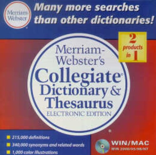 Beispielbild fr Merriam-Webster's Collegiate Dictionary & Thesaurus, Electronic Edition zum Verkauf von SecondSale