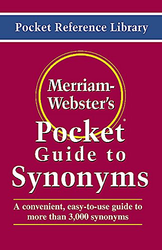 Beispielbild für Merriam-Webster's Pocket Guide to Synonyms (Pocket Reference Library) zum Verkauf von SecondSale