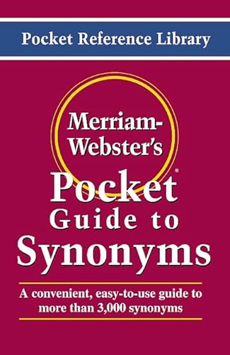 9780877795018: Merriam-Webster's Pocket Guide to Synonyms (Pocket Reference Library)