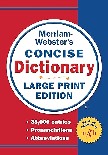 Imagen de archivo de Merriam-Webster's Concise Dictionary, Large Print Edition, Newest Edition a la venta por Gulf Coast Books