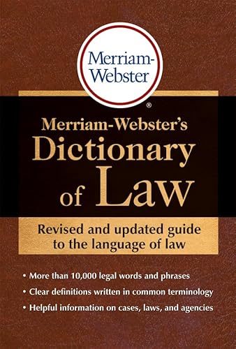 Imagen de archivo de Merriam-Webster's Dictionary of Law a la venta por HPB-Ruby