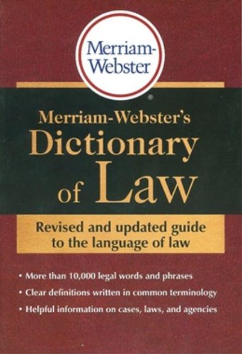 9780877797197: Merriam-Webster's Dictionary of Law: Revised and Updated Guide to the Language of Law