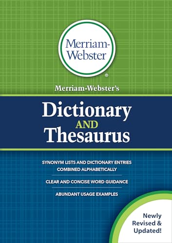 Imagen de archivo de Merriam-Websters Dictionary and Thesaurus, Newest Edition, Trade Paperback a la venta por Red's Corner LLC