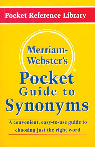 9780877798361: Merriam - Webster's Mini Pocket Guide to Synonyms [Paperback] [Jan 01, 2011] Merriam Webster's