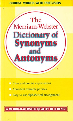 9780877798422: Merriam - Webster's Dictionary of Synonyms and Antonyms