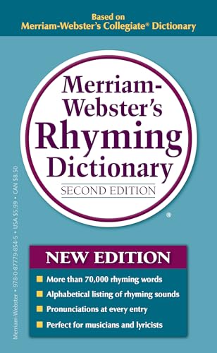 Beispielbild fr Merriam-Webster's Rhyming Dictionary, Second Edition, Mass-Market Paperback zum Verkauf von Jenson Books Inc