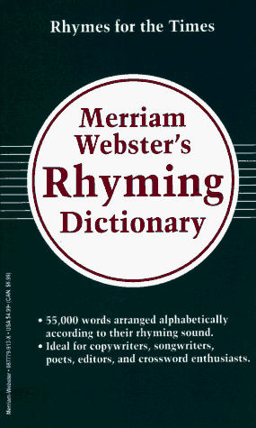 9780877799139: Merriam-Webster's Rhyming Dictionary: Rhymes for the Times
