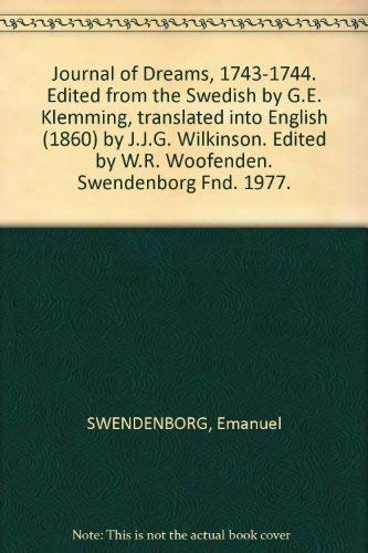 9780877851578: Swedenborg's JOURNAL OF DREAMS 1743-1744 [Paperback] by Swedenborg, Emanuel; ...