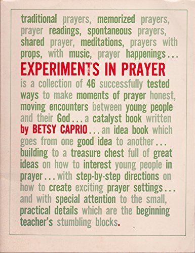 Beispielbild fr Experiments in Prayer zum Verkauf von Anybook.com