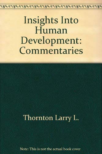 Beispielbild fr Insights into Human Development: Commentaries zum Verkauf von Bob's Book Journey