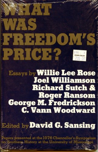 Imagen de archivo de What Was Freedom's Price? a la venta por JARE Inc. dba Miles Books