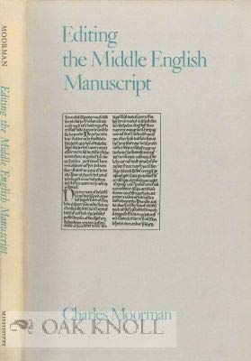 9780878050635: Editing the Middle English manuscript