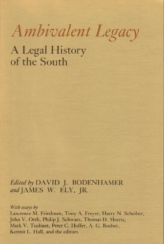 Imagen de archivo de Ambivalent Legacy : A Legal History of the South a la venta por Better World Books