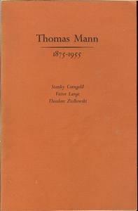 9780878110216: Thomas Mann, 1875-1955