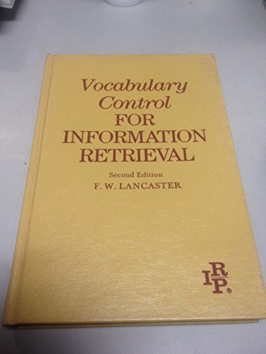 Imagen de archivo de Vocabulary Control for Information Retrieval a la venta por Stillwater Books
