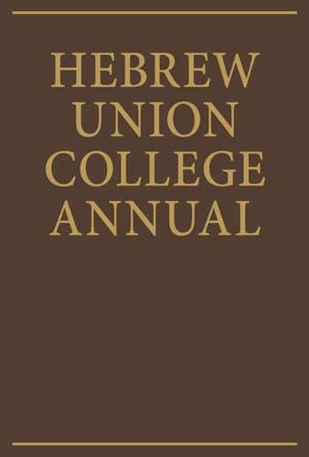 9780878200276: Hebrew Union College Annual Volume 65